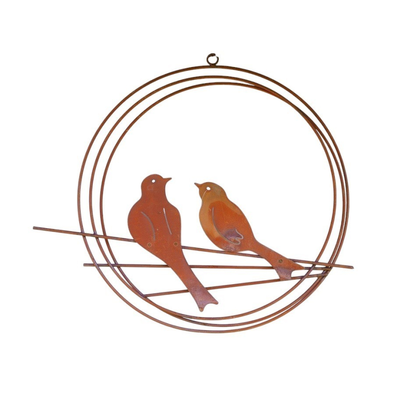 muurdecoratie 2 vogels ecoroest